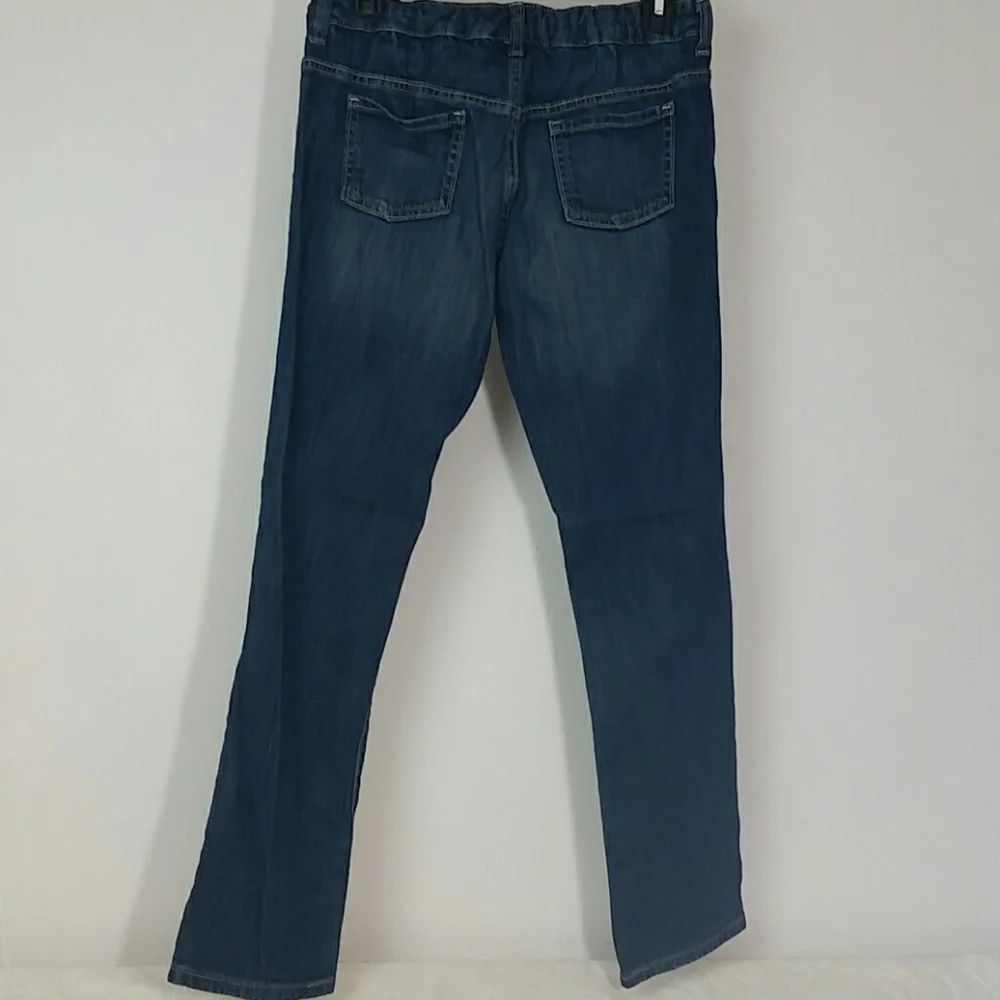 Old Navy jeans dark stretch straight leg 14 Kids